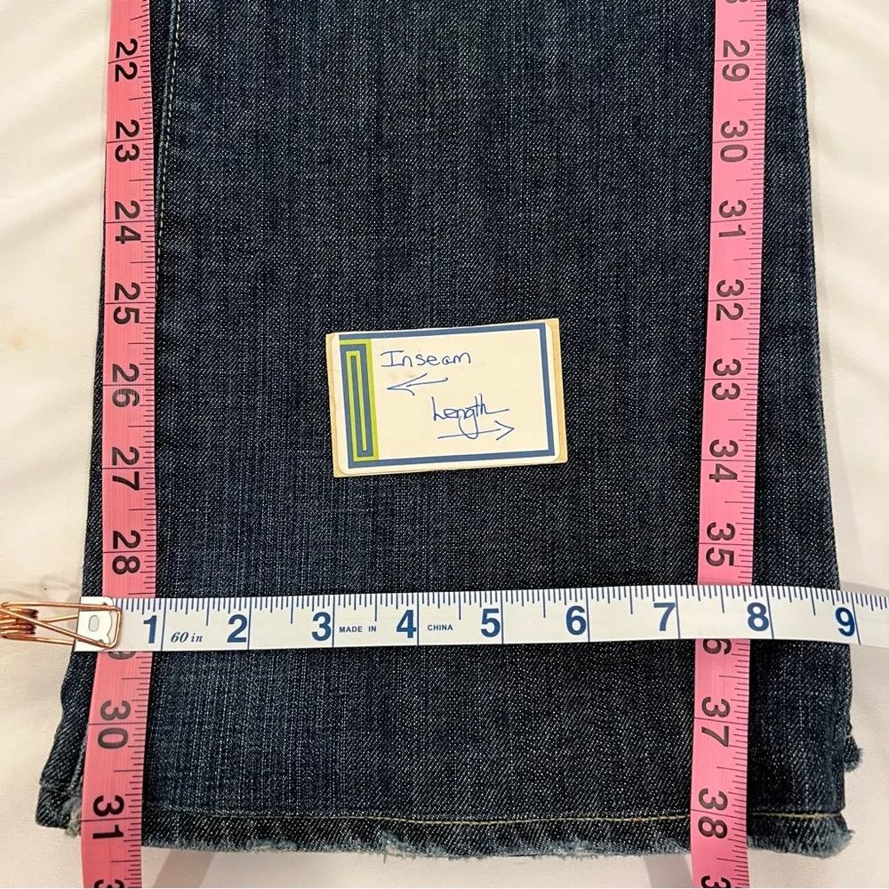GoldSign Desire Lowrise Distressed Flare Bootcut Denim Jeans USA Made SZ 27 EUC - Picture 16 of 16